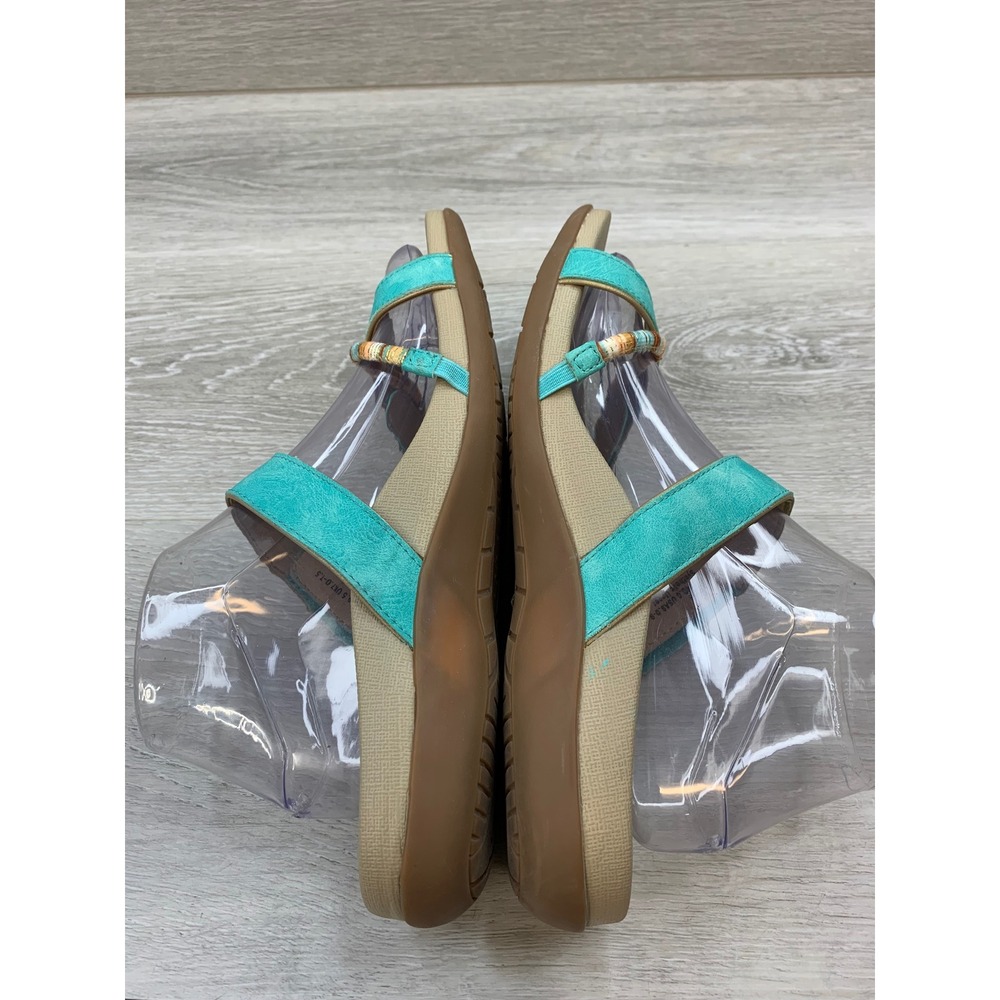 Aetrex Jillian Teal Beaded Orthotic Sandals Women's 9-9.5 Comfort Strappy Shoes - Picture 5 of 10